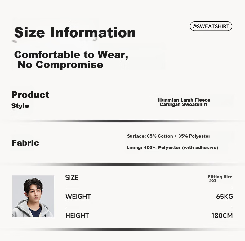 MARK FAIRWHALE Heavy Fleece Lined Men's Hoodie Autumn Winter New Casual Loose Fit Zip-up Hooded Jacket Heather Gray L 5