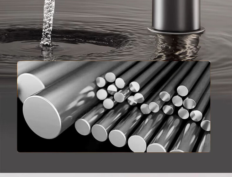 HOMK 【Germany】304 Stainless Steel Faucet Universal Bathroom Sink Basin Hot and Cold Splash-Proof Faucet 6