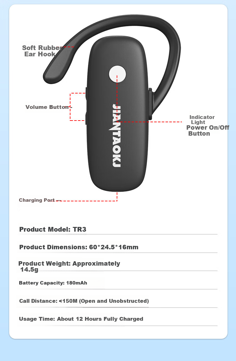 JIANTAOTECH Wireless Tour Guide System One-to-Many Group Teaching Training Corporate Reception Factory Exhibition Electronic Earpiece for Tour Guides Scenic Area Interpretation 6