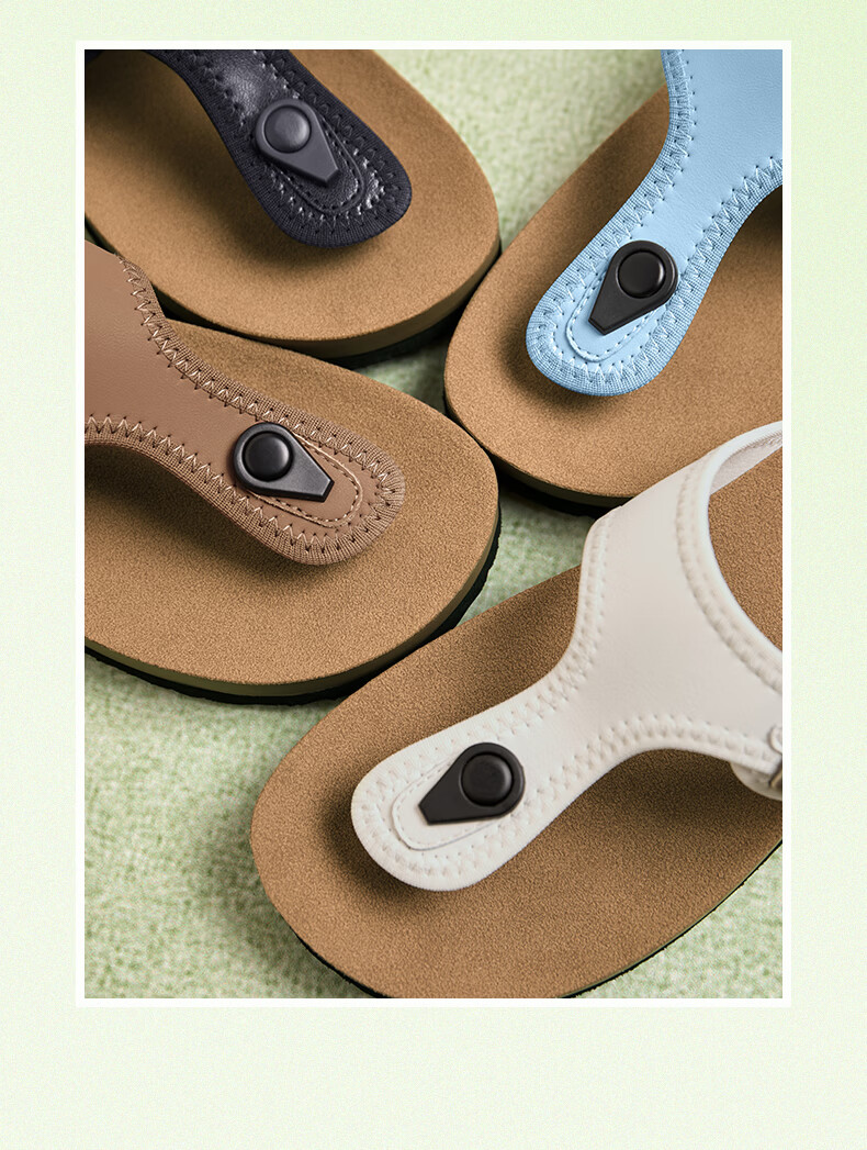 CAMEL Women's Beach Sandals Simple Casual Toe-Post Buckle Birkenstock Style L26M504036 Off-White 37 17