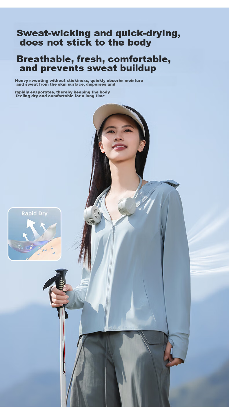 Combo Women's Summer Sunscreen Jacket New Outdoor Cycling Ice Silk Skin Jacket Lightweight Breathable UV Protection Sunproof Clothing 7