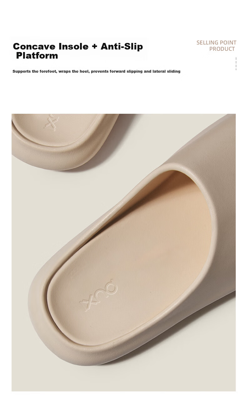 Puxi Youji Men's Casual Indoor Slippers Simple Bathroom EVA Non-Slip Slippers Women Clay Brown Size 40-41 8
