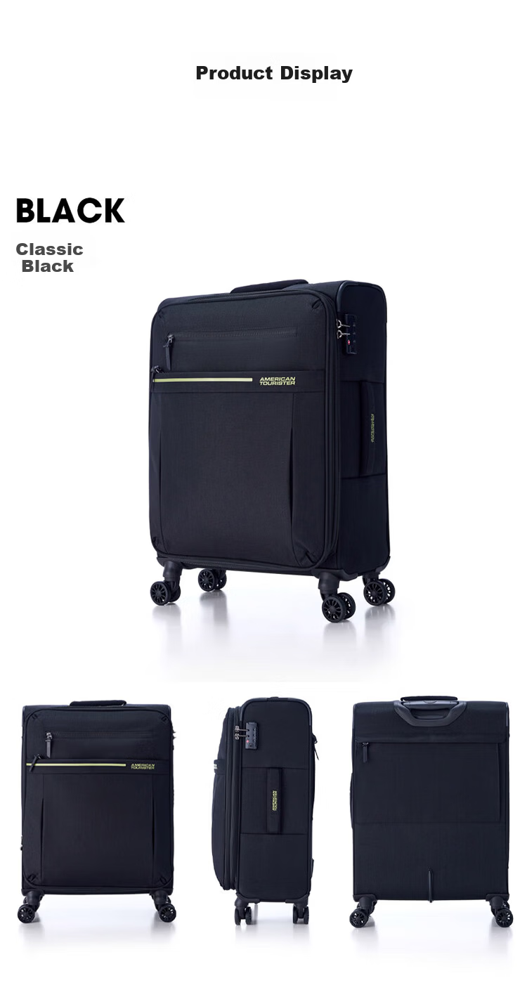 AMERICAN TOURISTER Luggage, 24-Inch Business Suitcase, Large Capacity Travel Case, Soft Shell, Black, UB6 Password Lock 8