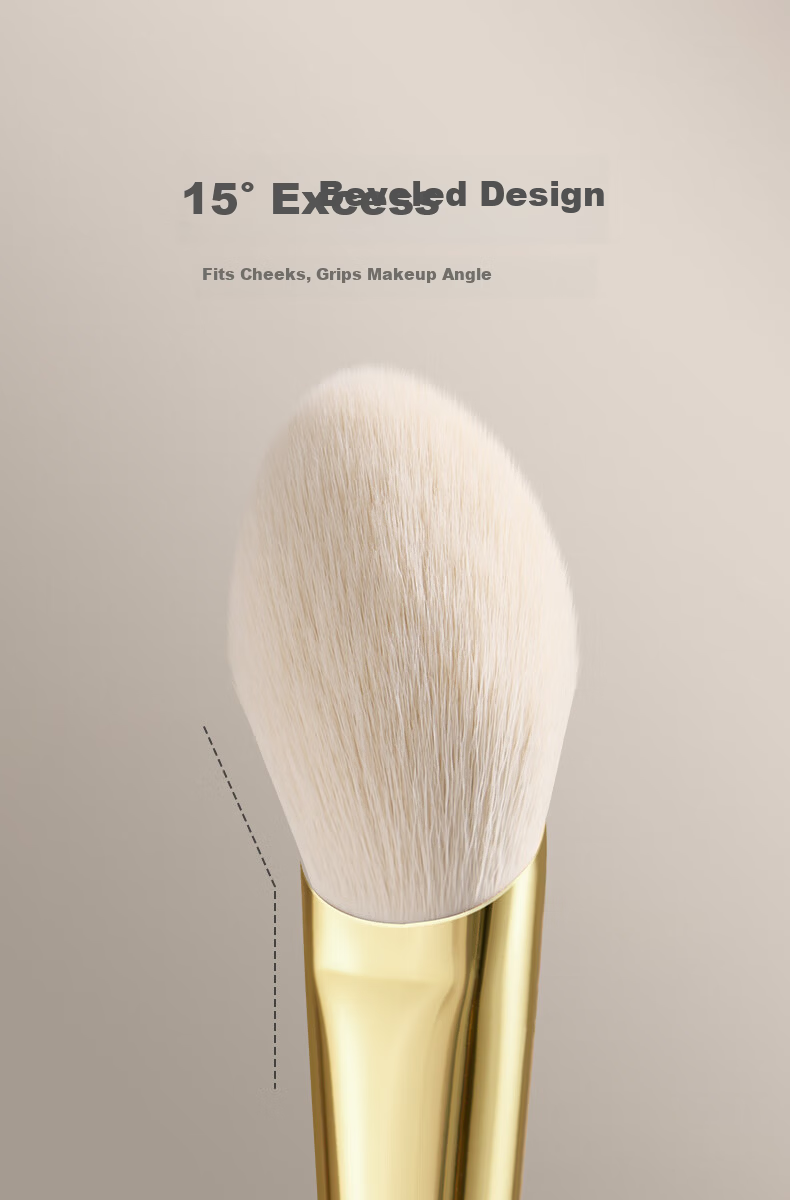 Langyan Chimo CM182 Angled Slope Makeup Brush for Liquid and Cream Blush, Contour, and Highlighter Face Brush 3