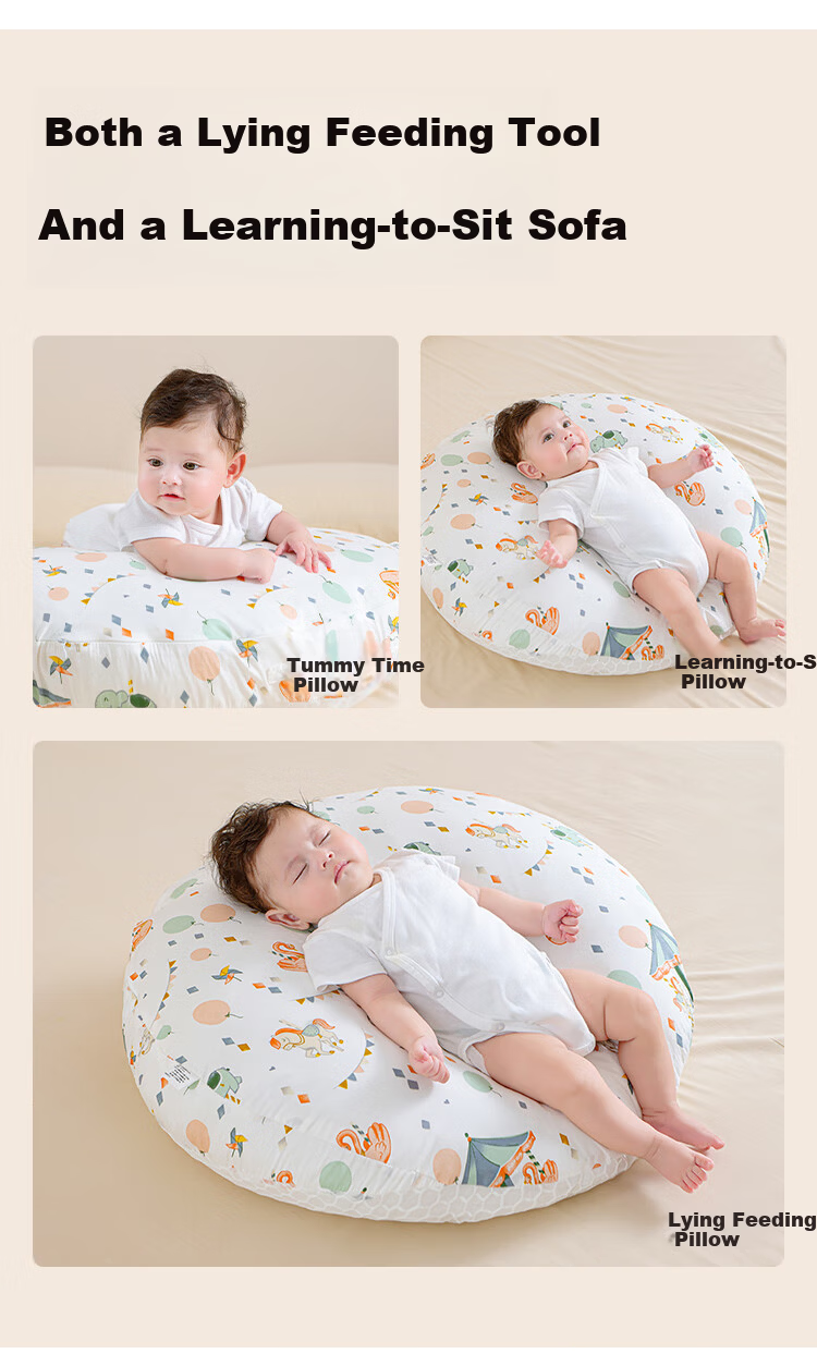 JOYNCLEON Nursing Pillow Baby Anti-Spit-Up Inclined Cushion Anti-Choke Milk Feeding Pillow for Newborns 0-1 Year Jzt72072 9