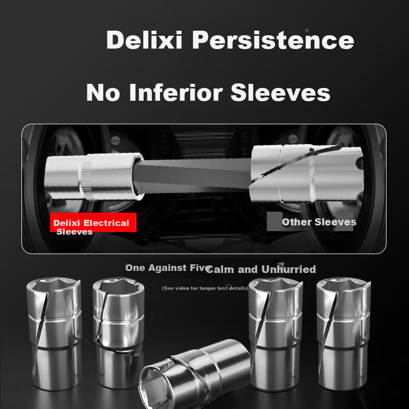 DELIXI Auto Repair Tool Set Socket Wrench Ratchet Car Maintenance Combination Repair Kit Multifunctional Small Ratchet Wrench