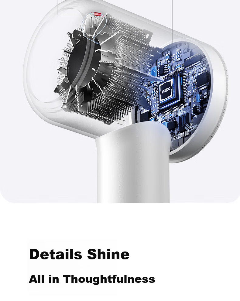 AUX High-Speed Hair Dryer Home Hair Care Negative Ion Quiet Electric Hair Dryer for Men and Women Damage-Free Powerful Fast Drying Hair Blower G01 22