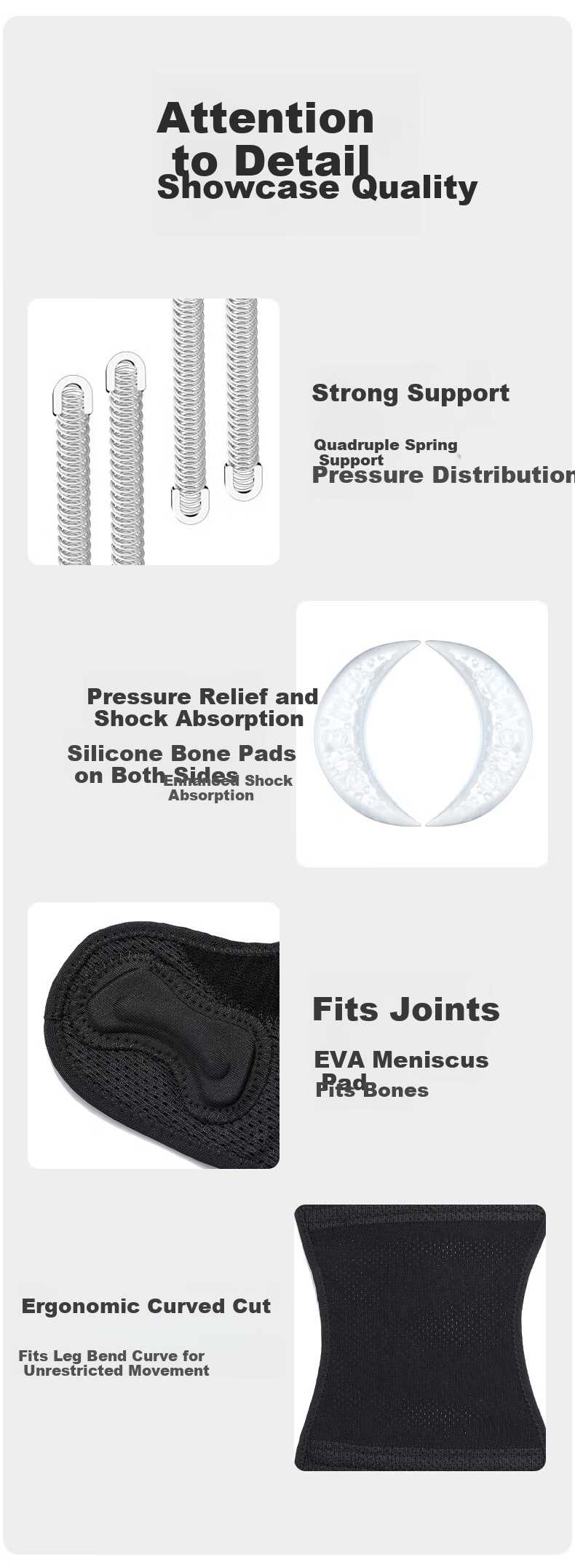 361° Knee Brace for Meniscus Injury, Medical Effusion, Sports Ligament Support, Knee Arthritis Protector, Summer Running and Hiking 15