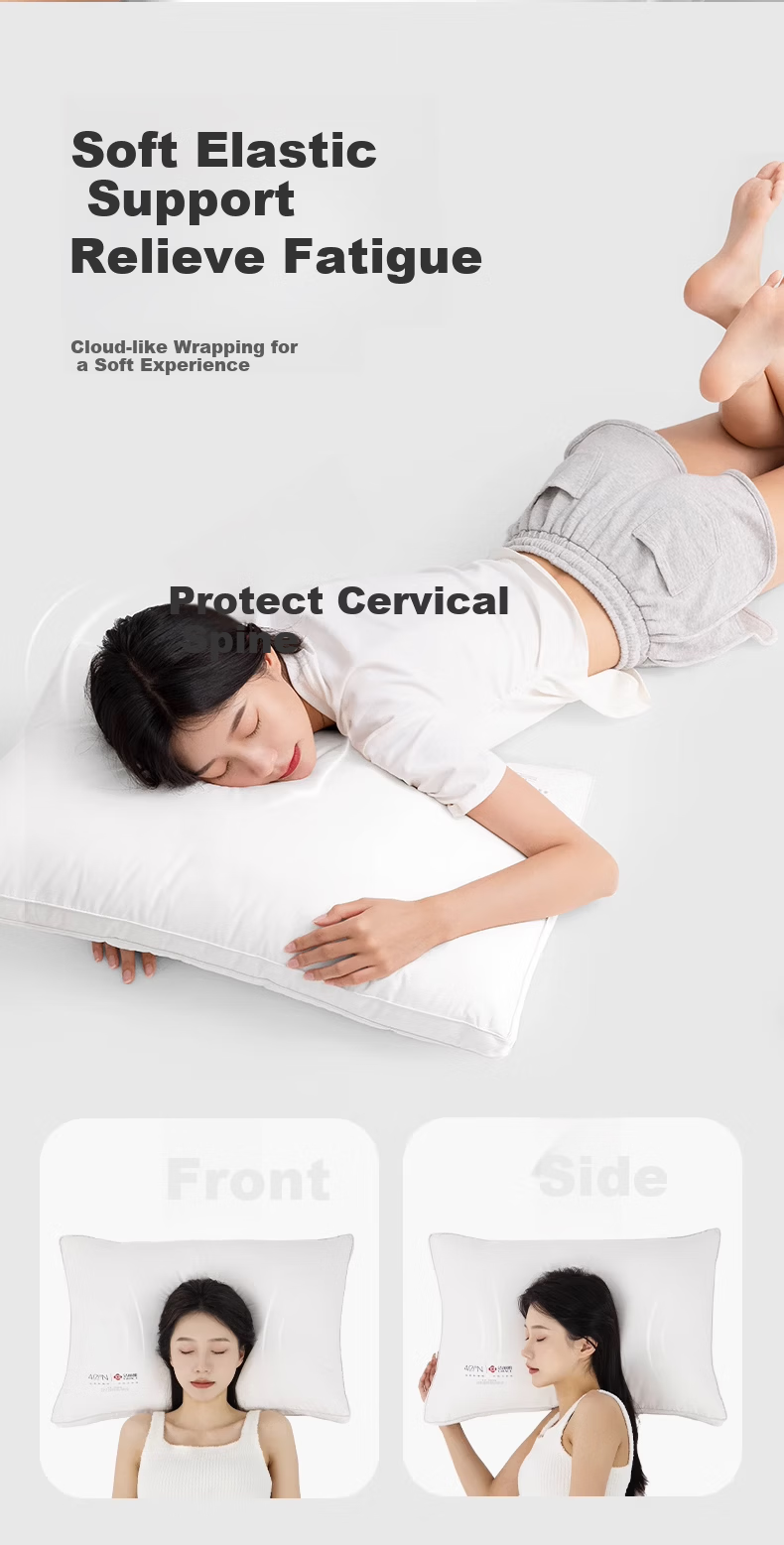 Grace Pure Cotton Pillow Core Adult Neck Support Sleep Pillow Home Dorm Pillow Medium Size 4