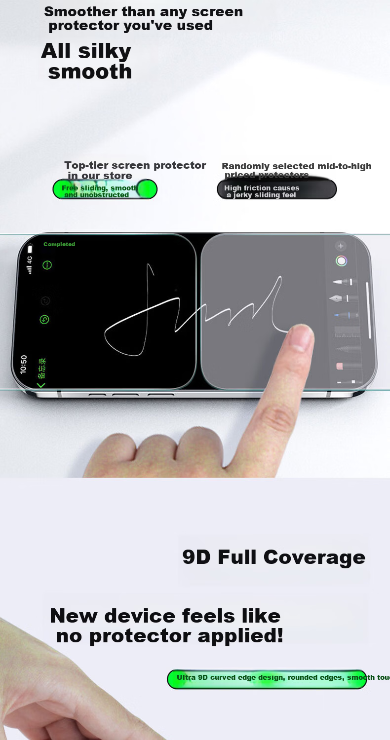 Mingying [AR Anti-Reflective 2-Pack] Tempered Glass Screen Protector for iPhone 12 Pro Max, Full Coverage, Dust-Free Installation, HD Anti-Fingerprint Explosion-Proof Film 4