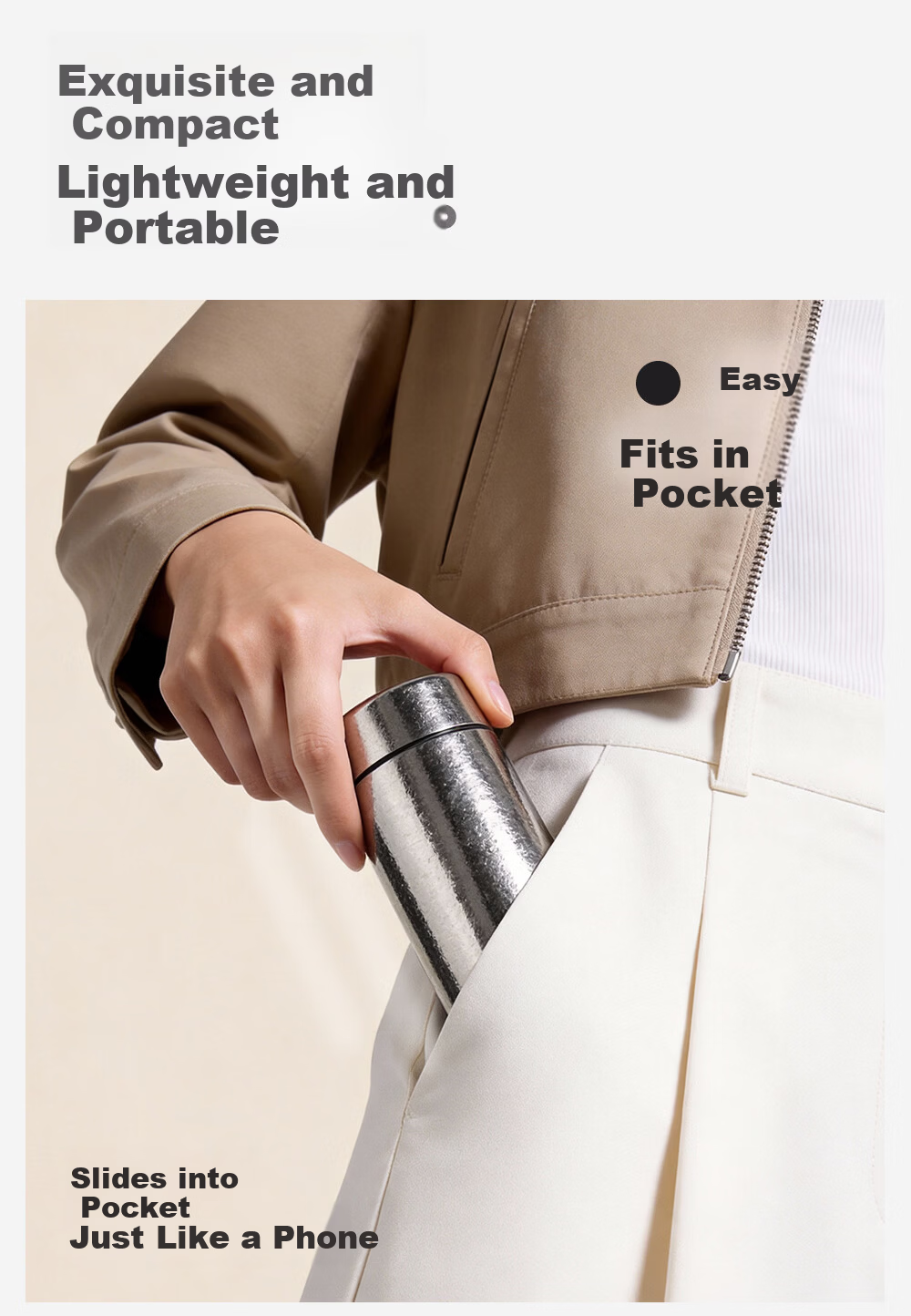 FGA Fugang Pure Titanium Insulated Water Bottle for Men and Women, Stylish Compact Portable High-End Gift Cup 7
