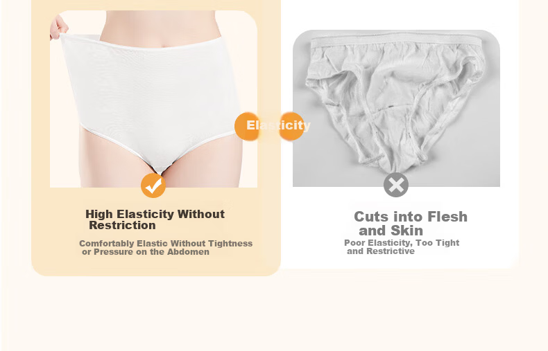 Guxu Disposable Women's High-Waist Postpartum Cotton Sterile Maternity Underwear Plus Size 10-Pack 37