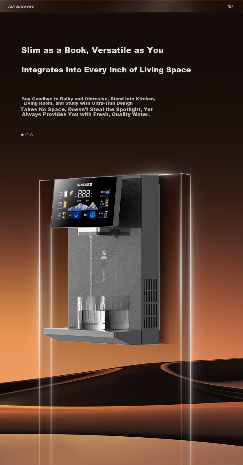 CHIGO Wall-Mounted Pipeline Water Dispenser with Self-Priming Barrel Water, Lingze Series, Direct Drinking Machine, Sideboard Water Dispenser ADZ23 3