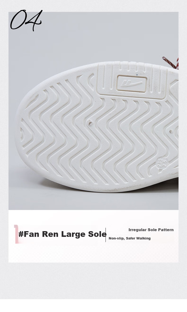 Huili Official Women's Shoes, Summer Sneakers for Women 2026, Casual Ladies' Shoes, Lightweight Thick-Soled Women's Footwear, White-Gray Size 37 8