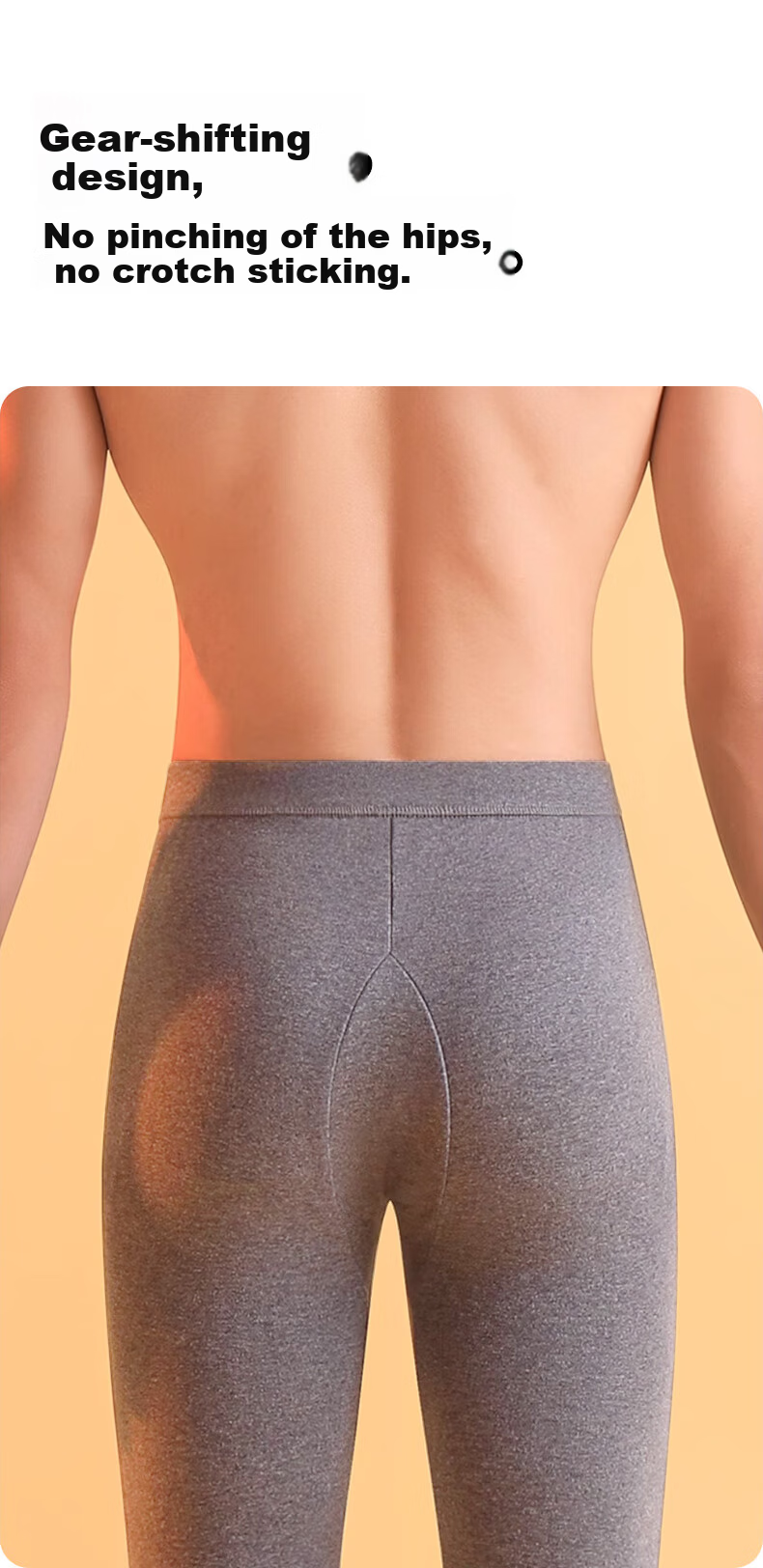 Yalu 2-Pack 100% Cotton Men's Thermal Long Johns, Warm Winter Thin Cotton Underwear, 7A Antibacterial Cotton Base Layer Pants 13