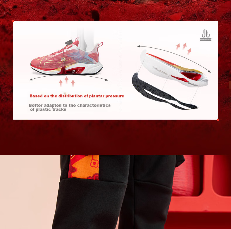 XTEP Kids Sports Shoes Daofeng High Rebound Professional Running Shoes Fluorescent Buddha Hand Yellow/Fluorescent Camellia Red Size 37 16