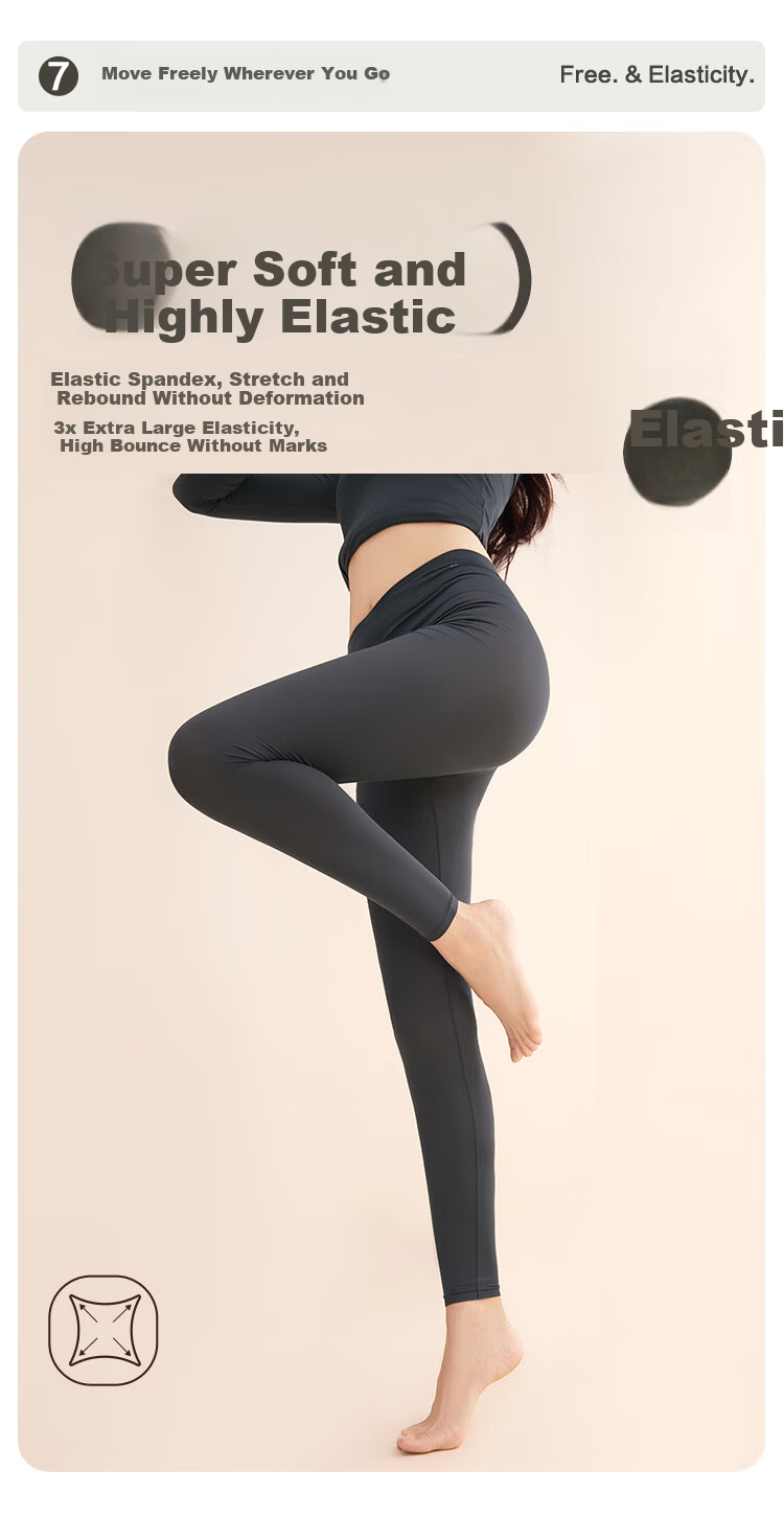 Hongdou (Hodo) Plush Cotton Candy Women's 7A Antibacterial Hyaluronic Acid Moisturizing Ultra-Thin Single Leggings - Mall Same Style 9