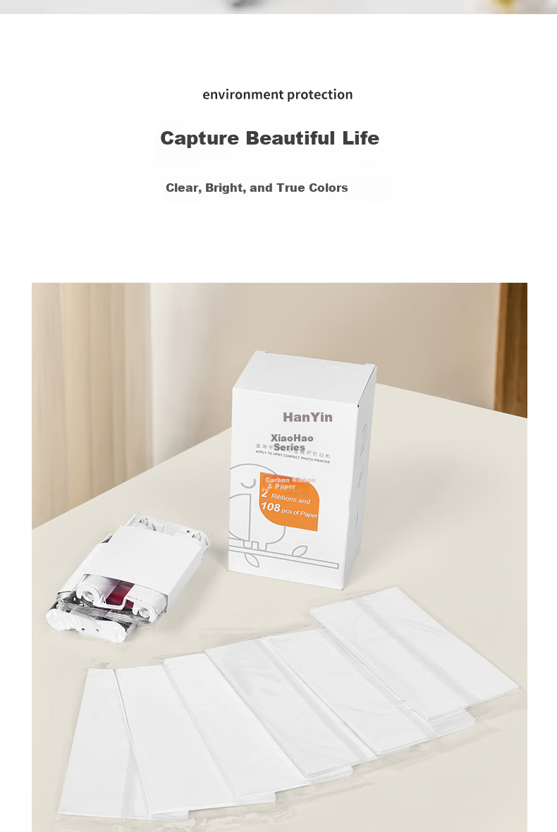 HPRT CP4000L Photo Printer Original 6-Inch Thermal Sublimation Photo Paper 54 Sheets + 1 Ribbon 2