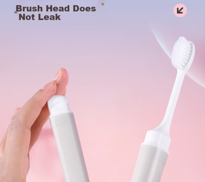 Etravel Travel Toothbrush Toothpaste Rinse Cup 3-in-1 Portable Toiletry Set Pink 6