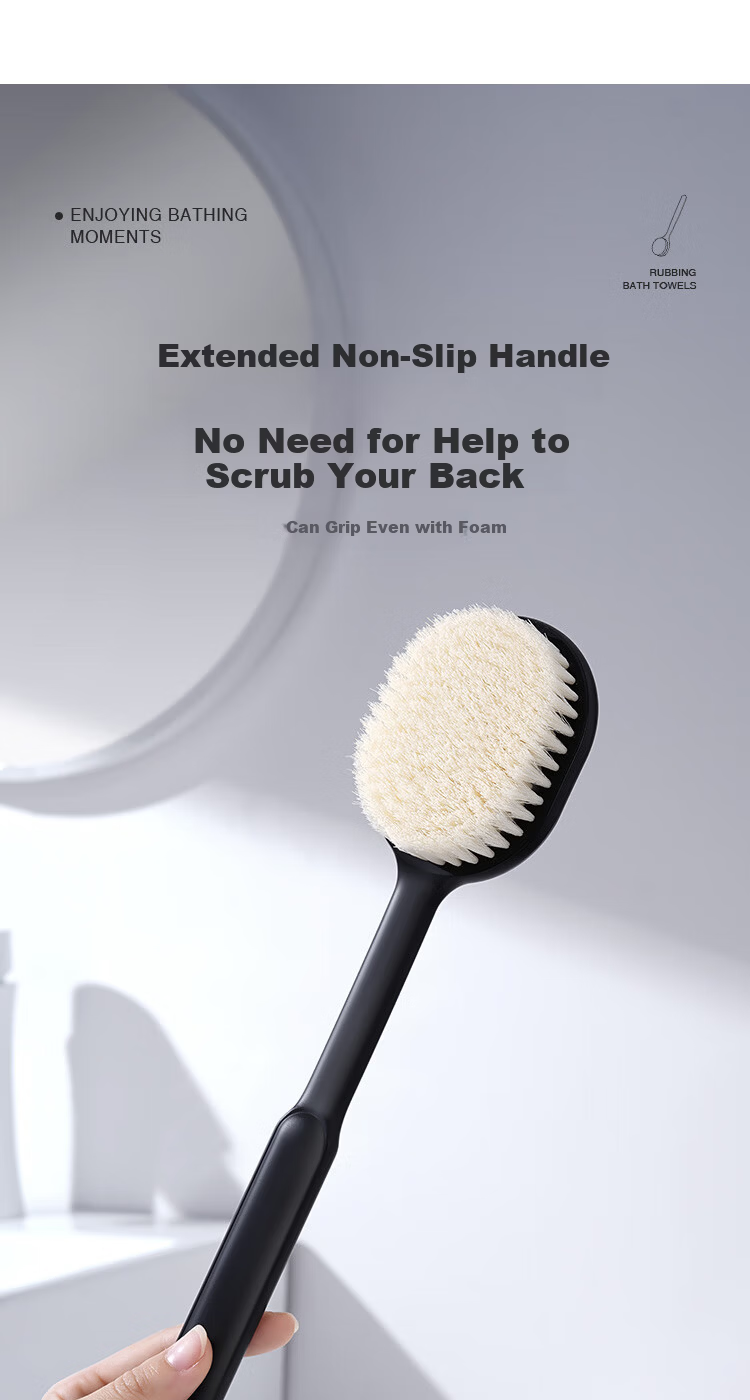 Creative Art Bath Brush, Back Scrubber, Shower Essential, Soft Bristle Long Handle Bath Brush, Exfoliating Tool, Back Washing Brush 1