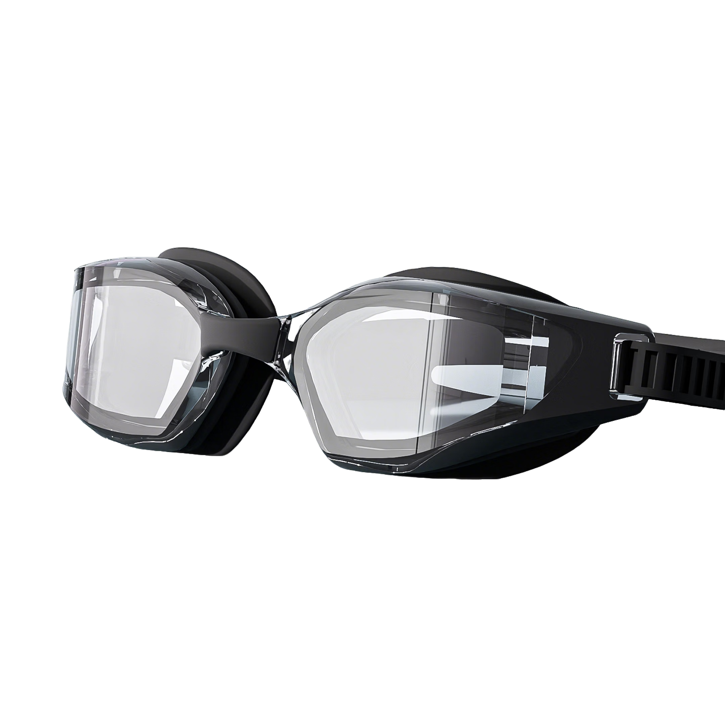 ANTA Swimming Goggles Unisex HD Waterproof Anti-Fog Mid-Frame Professional Training Swim Glasses Black Myopia 300 Degrees