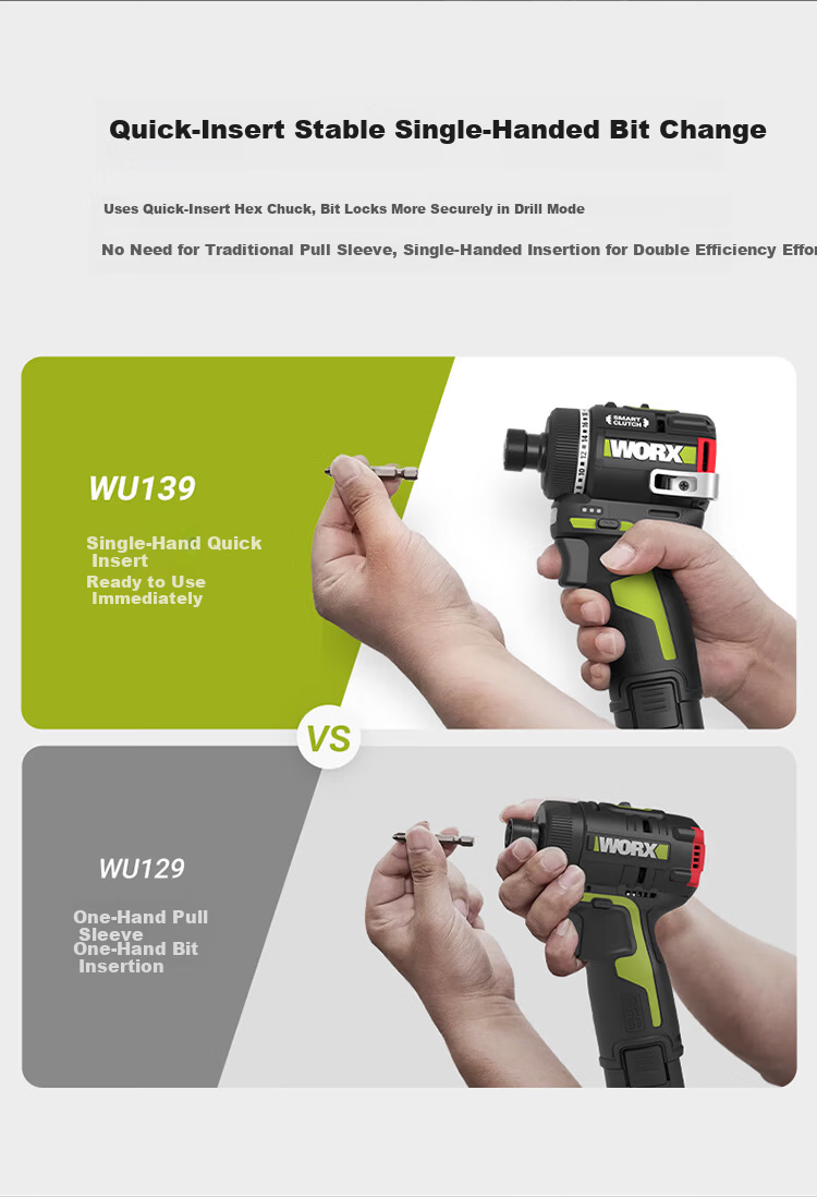 Worx 12V 50N Brushless Electric Screwdriver WU139 (2.0 Dual Battery) Cordless Drill Lithium Battery Handheld Drill Screwdriver 4