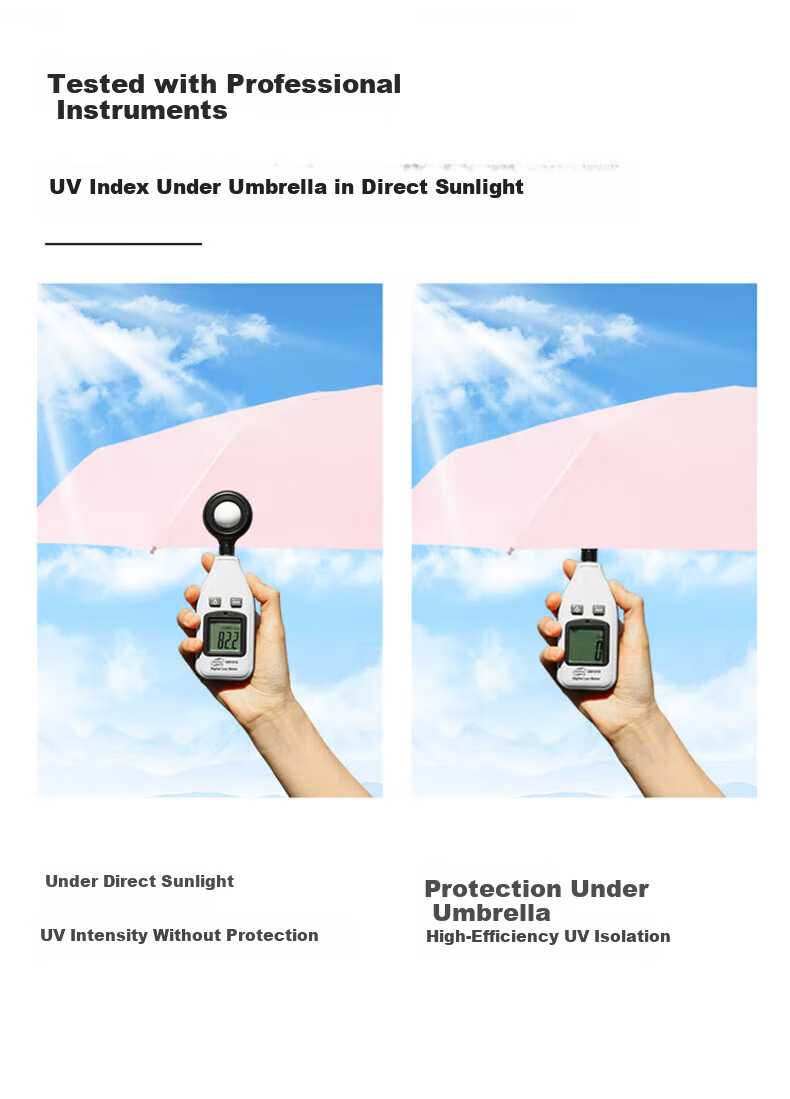 Impression City Mini Capsule Umbrella Black Coating UV Protection Sunshade Portable Lightweight Beige Sun and Rain Umbrella 2