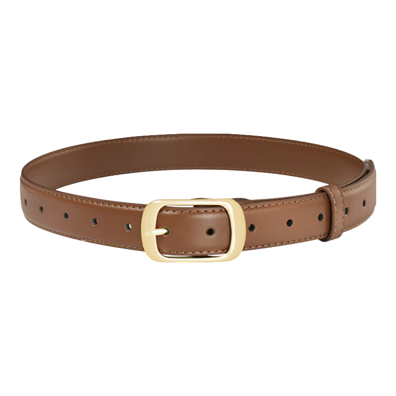 CARTELO Women's Leather Belt Denim Waist Belt Korean Style Simple Versatile Pin Buckle Belt Birthday Gift for Girlfriend