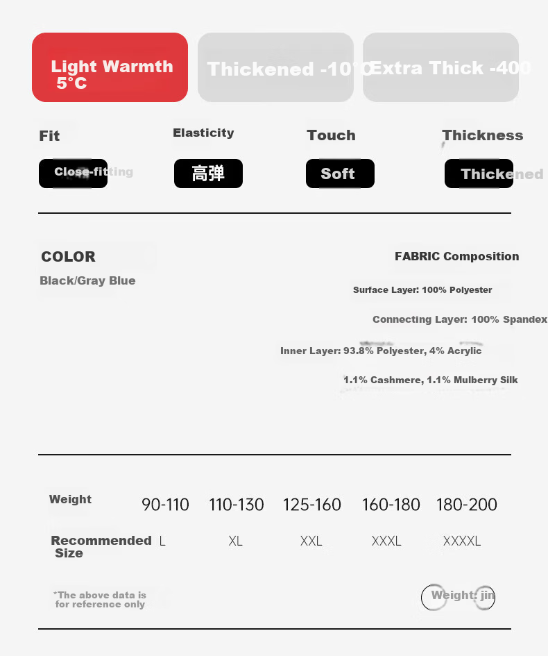 Bejirog [2 Sets Thermal Velvet] Men's Warm Underwear Set Thickened Cashmere Silk Autumn Winter Long Johns 20