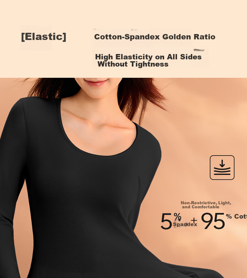 LUCKMEEY Thermal Underwear Set Combed Cotton Heat Retaining Base Layer Slim Fit Pure Cotton Autumn Long Johns for Men and Women Winter Innerwear 5