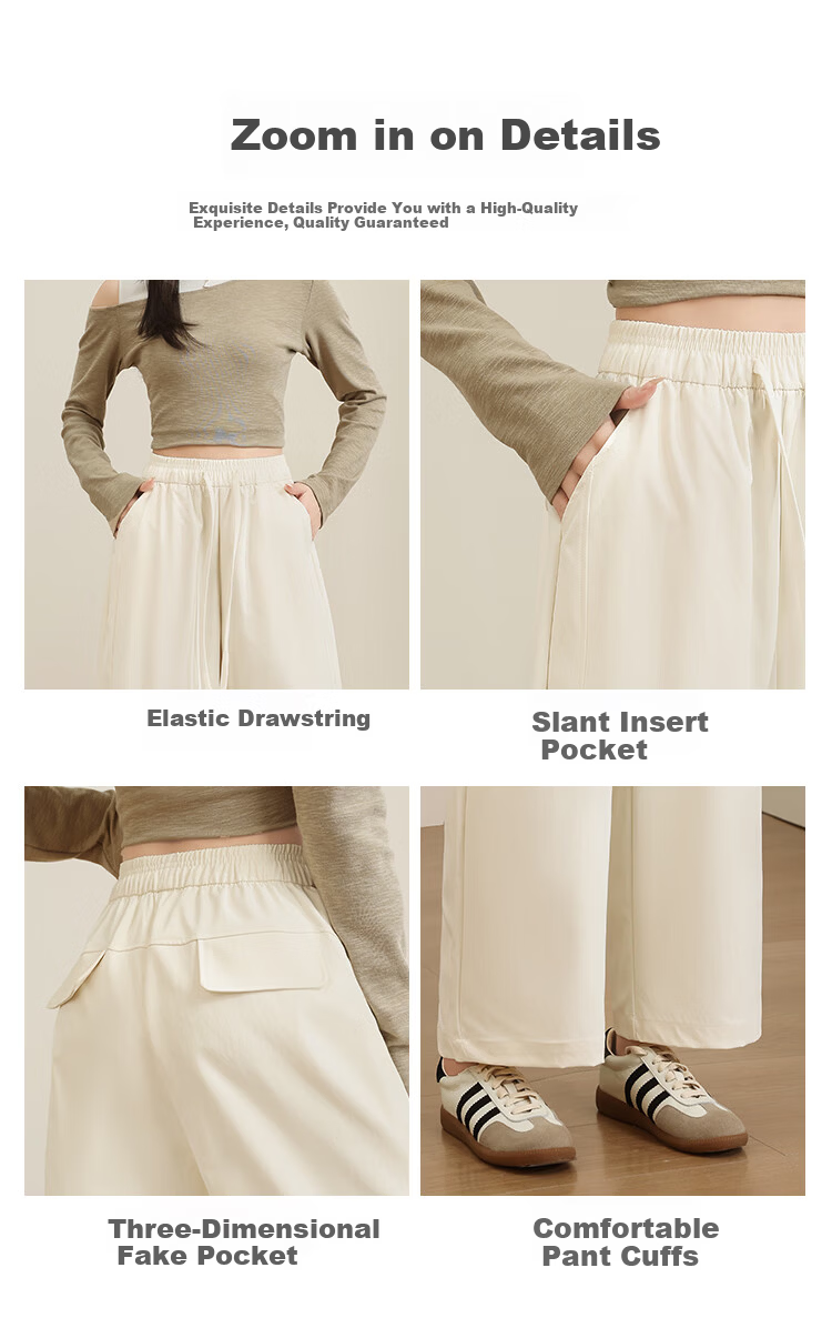 Free Style Women's 9/10 Length Wide-Leg Pants Summer Thin High Waist Draped Curved Hem Carrot Harem Casual Trousers 2026 New Arrival 10
