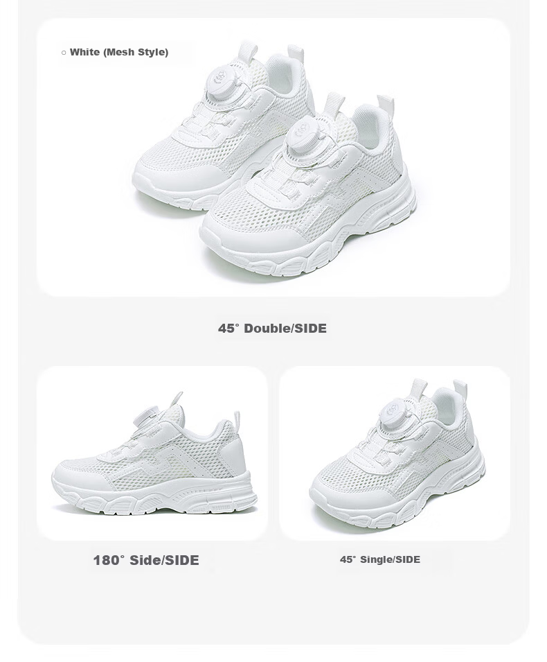 Follow Me Kids White Casual School Sneakers Unisex Junior High Fashion Shoes Size 34 11