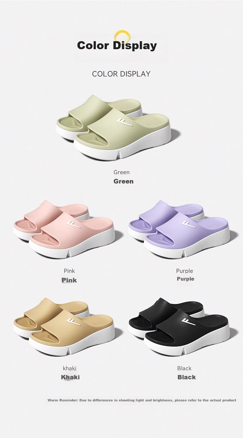Warrior Thick Sole Women's EVA Non-Slip Home Bathroom Slippers Outdoor Wear Resistant Beach Shoes Avocado Green Size 36-37 11