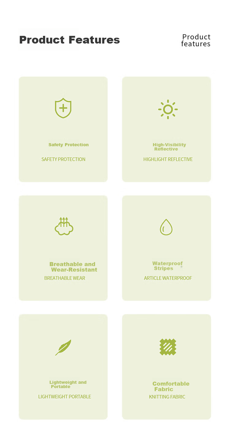 Disguiser Reflective Vest Elastic Reflective Straps Night Sports Warning Protective Sanitation Construction Vest Adjustable Buckle Fluorescent Green 10