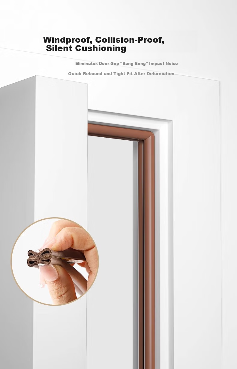 Xuanjia Mital Door and Window Sealing Strip Soundproof Windproof Glass Door Anti-theft Door Windproof Door Stopper Rubber Strip 6