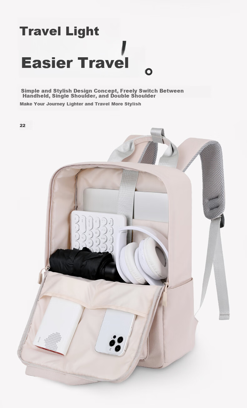 BRINCH Laptop Backpack Large Capacity Business Travel Work Shoulder Bag for Women 8