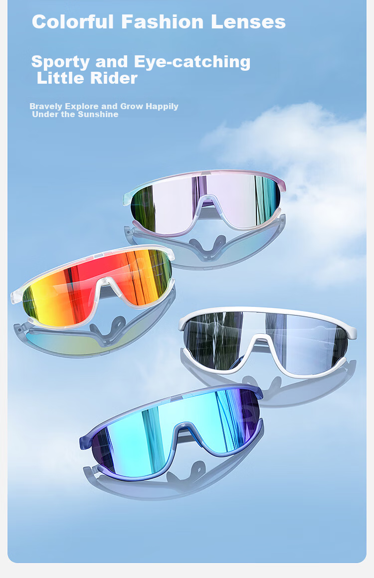 FENCHI Kids Cycling Glasses Windproof UV Protection Running Speed Skating Outdoor Sports Professional Bicycle Goggles Back to School 22