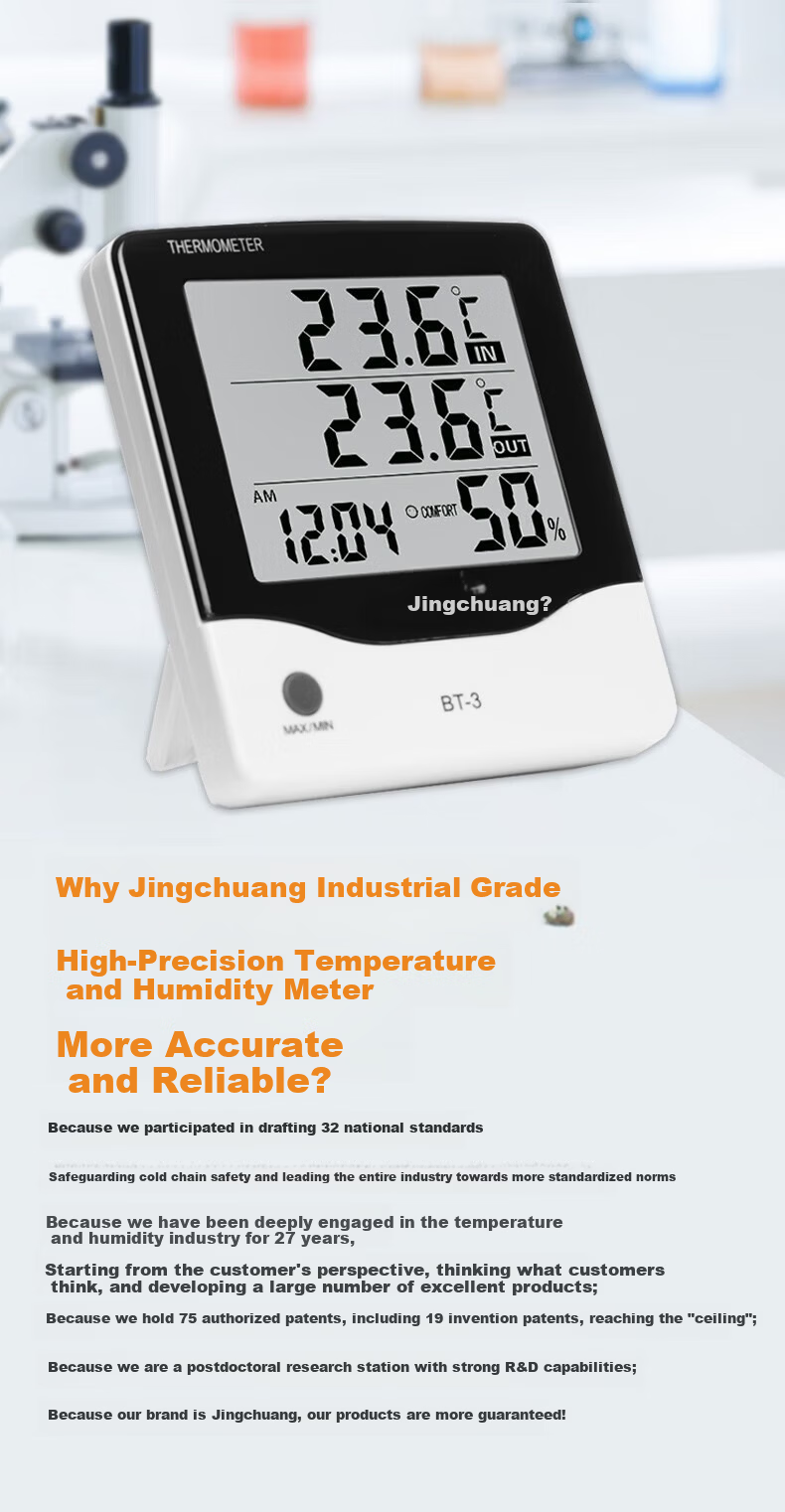 Elitech Laboratory Temperature and Humidity Meter Industrial Digital High-Precision Thermometer with Alarm BT-3-01 2
