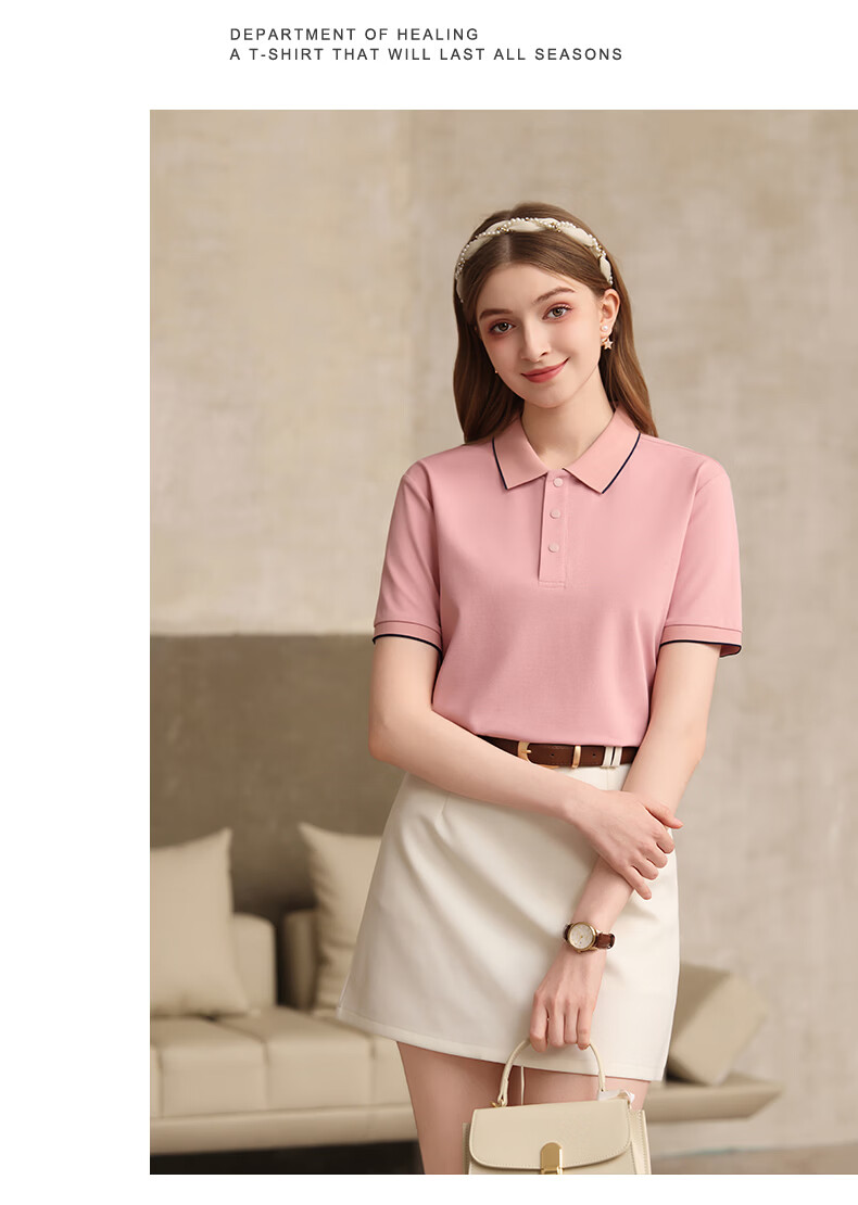 TUCANO Women's Short Sleeve T-Shirt Lenzing Lyocell Cool Breathable Quick-Dry Business Polo Shirt White 2XL 17