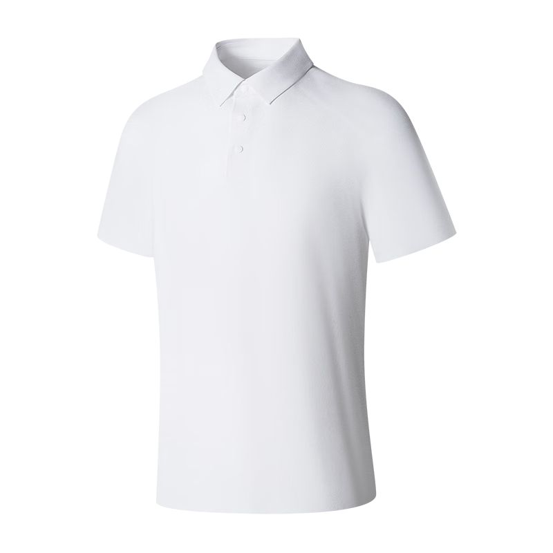 JD Jingzao Full Adhesive Polo Shirt Men New Short Sleeve T-Shirt Moisture-Wicking Quick-Dry Sports White L