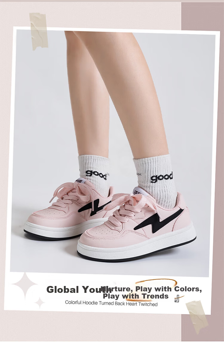 Global Lightning White Sneakers 2026 Spring Trendy Versatile Fashion Campus Lightweight Casual Women’s Ins Korean Style Shoes 5
