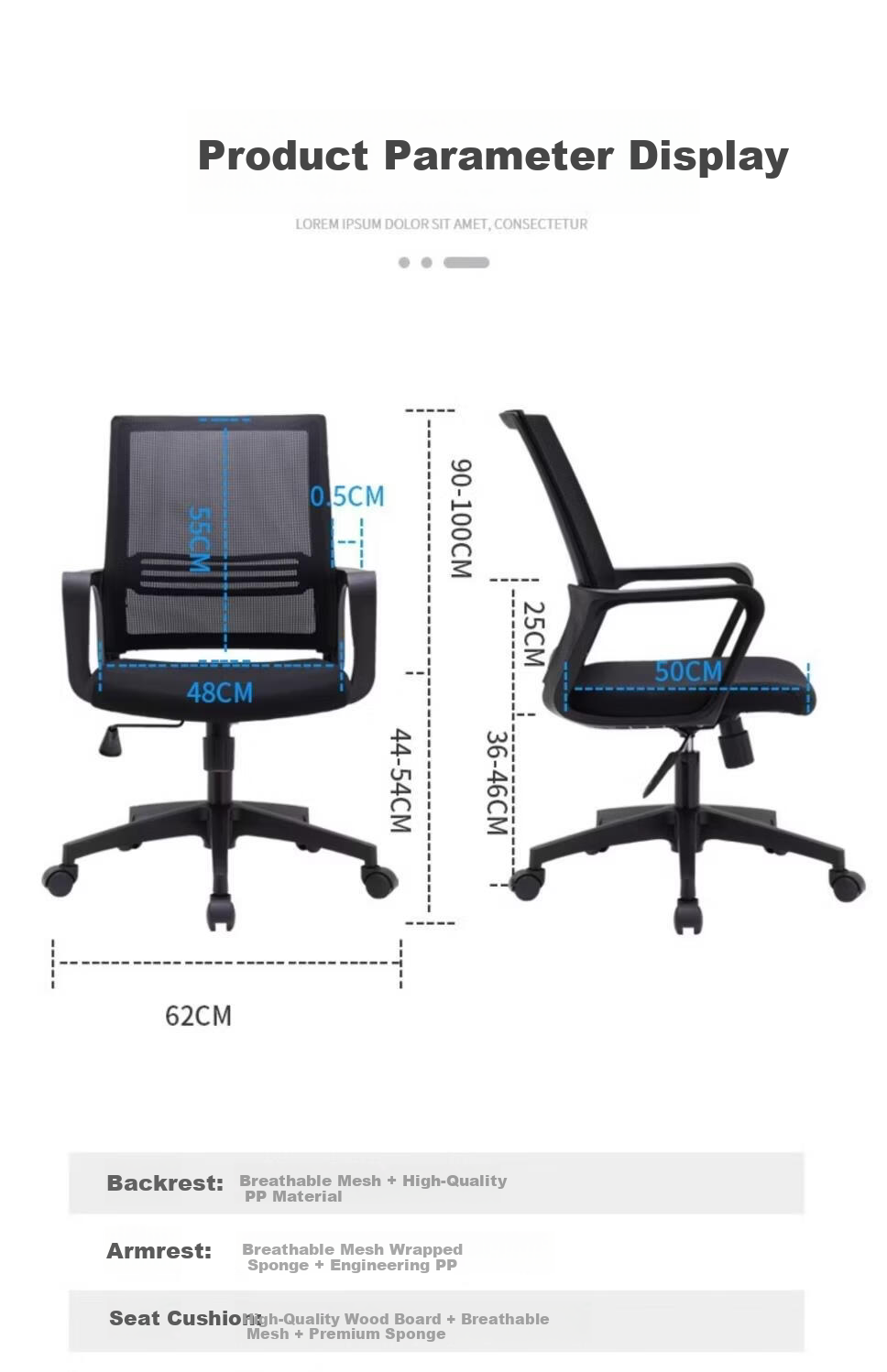 SGMW Computer Chair Home Office Chair Ergonomic Backrest Study Swivel Chair Executive Seat Gaming Chair 13