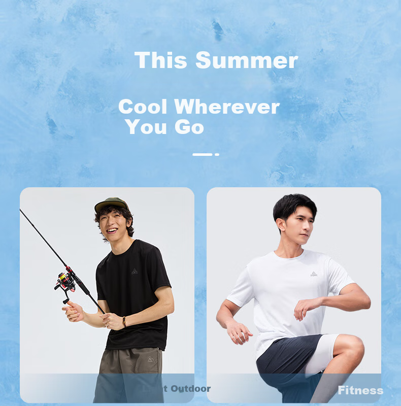 Peak Men's Summer Short Sleeve Quick-Dry Breathable Sports Loose Running Base T-Shirt DF652471 31