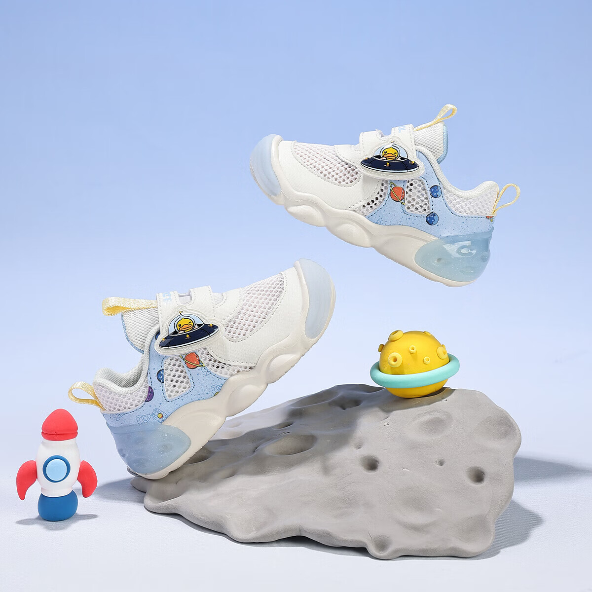 B.Duck Little Yellow Duck Kids Toddler Shoes 2026 Spring Double-Layer Mesh Breathable Sports Shoes Boys Girls Baby Shoes