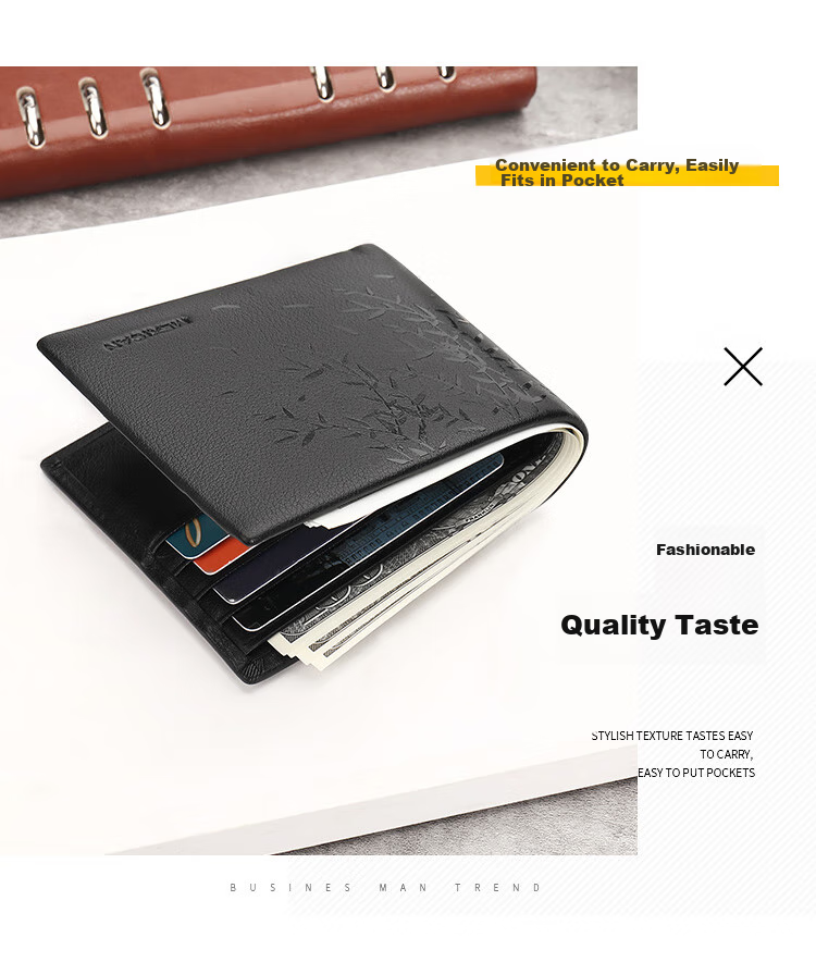 MEXICAN Men's Wallet, Short Style, Top-Grain Leather, Bifold, Silver Coin Purse, Multi-Card Slots, Birthday Gift for Me 4