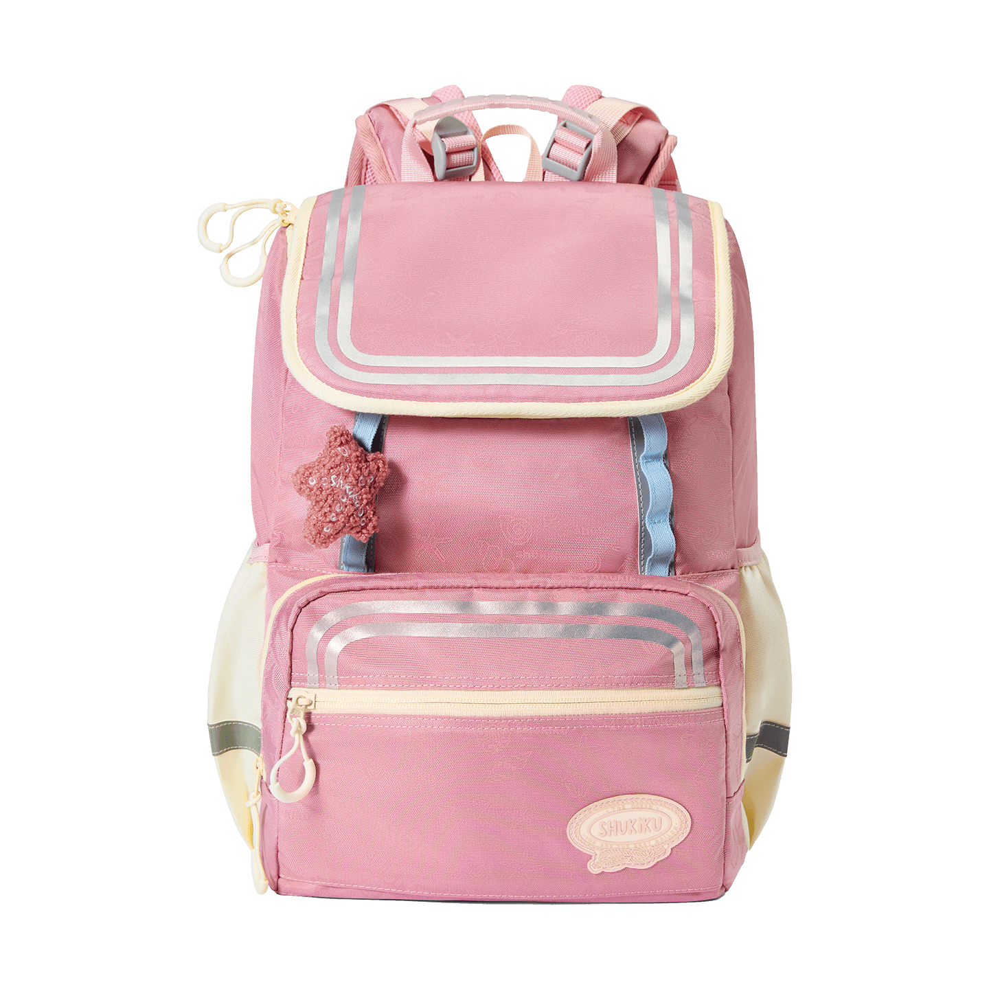 SHUKIKU Little Sailor Ergonomic Backpack for Boys and Girls, Grades 1-6, Large Capacity Lightweight School Bag, Coral Pink