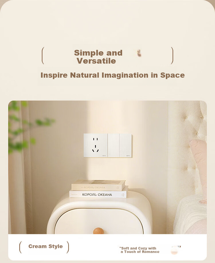 BULL G57 Butterfly Ultra-Thin 10A Seven-Hole Large Panel Socket G57Z323 Floral White Flush Mount Socket 12
