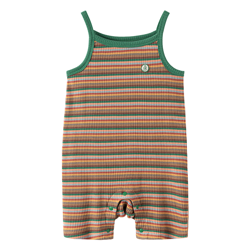 Babylove Baby Sleeveless Romper Summer Breathable Modal Striped Unisex Infant Vest Jumpsuit Crawling Suit Summer Wear