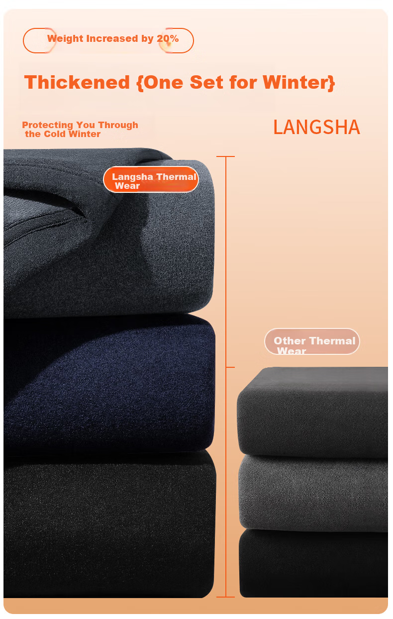 LangSha Men's Red Cotton Thermal Underwear Set for the Year of the Horse - Autumn Long Johns, New Year's Gift Set 19
