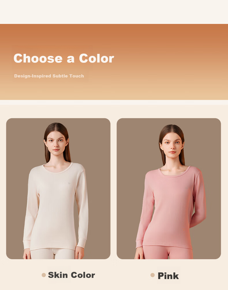 Miiow [Class A 100% Pure Cotton] Women's Autumn Thermal Underwear Set, 10A Antibacterial and Mite-Resistant Cotton Couple Warm Underwear 14